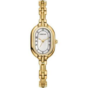 Cheetah Women's Gold White Gold Bangle Small Vintage Bracelet Waterproof Watch